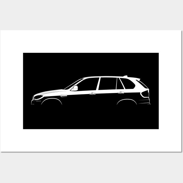 X5 M (E70) Silhouette Wall Art by Car-Silhouettes